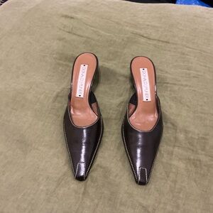 Donald J. Pliner Dark Brown Women's Mules